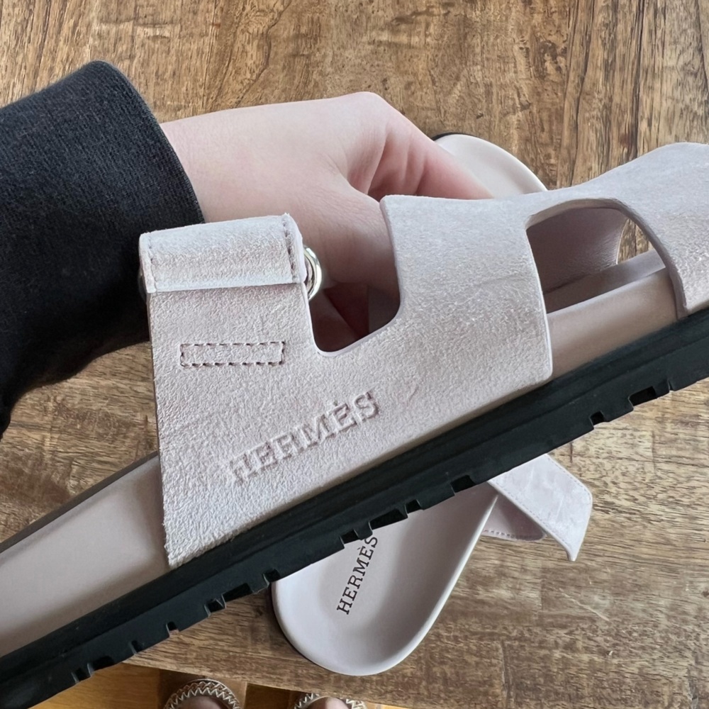 Hermès Chypre Sandal in Rose Porcelaine - Picture 7 of 9